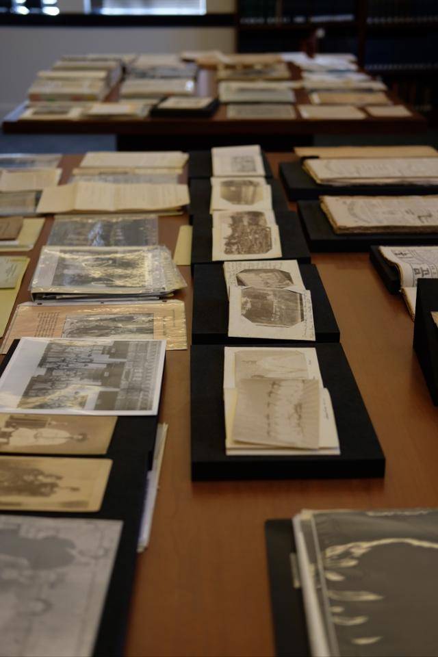 프린스턴신학대학 도서관에 보관된 모펫 한국 컬렉션의 자료들.