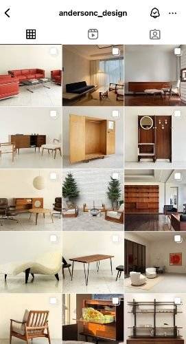 거의 매일 올라오는 가구 저널은 앤더슨씨만의 강점이다. 사진 앤더슨씨 인스타그램 화면 캠처