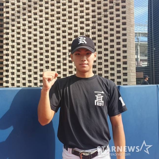 광주일고 2학년 투수 겸 내야수 김성준. /사진=김동윤 기자