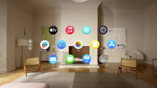 '비전 프로' 화면 구동 모습. 애플 제공