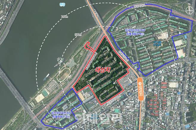 압구정2구역 재건축사업 위치도 (사진=서울시)