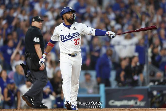 올해 LA 다저스에서 33홈런을 친 테오스카 에르난데스. 사진=게티이미지