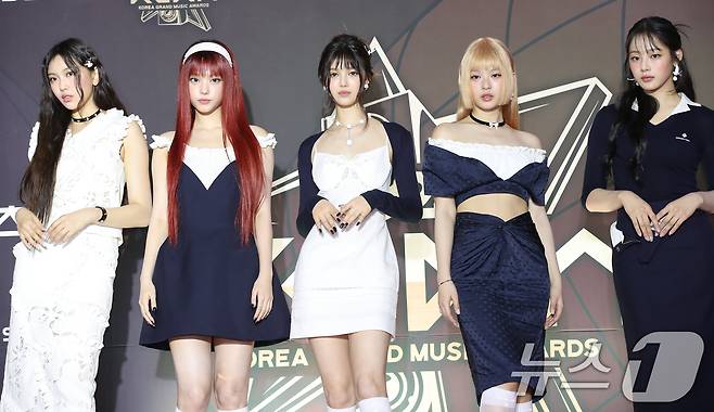 그룹 뉴진스 혜인(왼쪽부터)과 해린, 다니엘, 하니, 민지 2024.11.16/뉴스1 ⓒ News1 권현진 기자