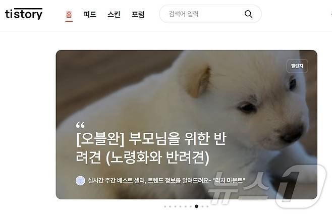 (티스토리 홈페이지 '오블완 챌린지' 안내 화면 갈무리)