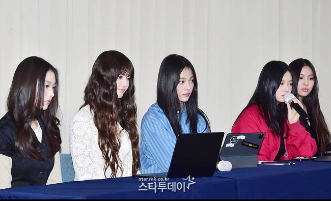 뉴진스가 기자회견에서 전속계약 해지를 선언했다. 사진|스타투데이DB