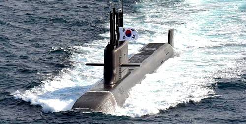 우리 해군이 운용하는 3000t급 중형 잠수함인 도산 안창호함 모습. <사진제공=한화오션>