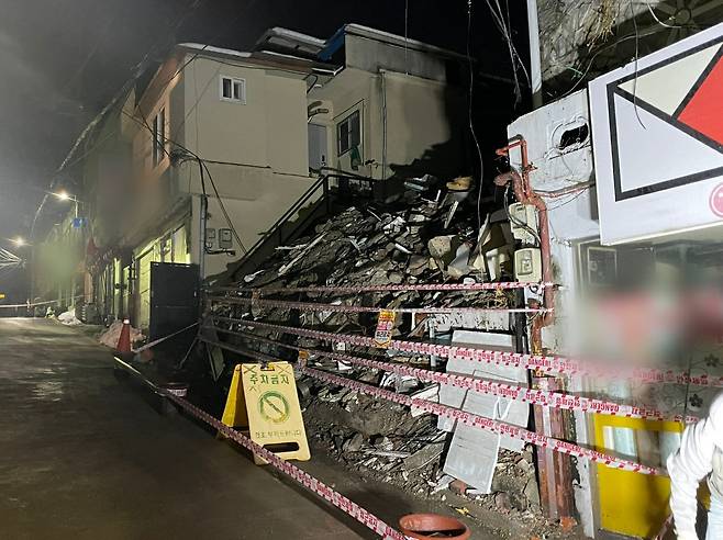 붕괴 건물에 대한 철거 작업이 마무리된 모습 [독자 제공. 재판매 및 DB 금지]