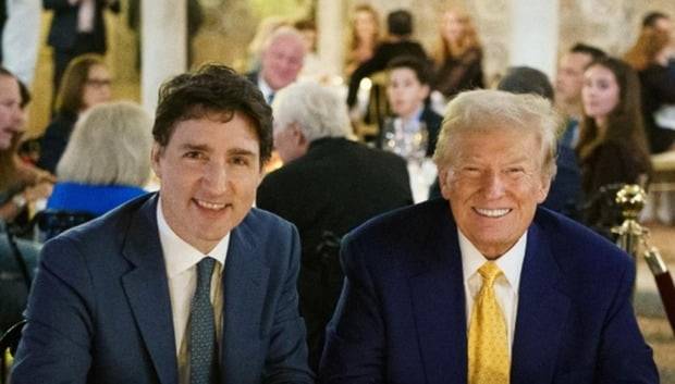 쥐스탱 트뤼도 캐나다 총리(왼쪽)와 도널드 트럼프 미 대통령 당선인(오른쪽). /트뤼도 총리 X 캡처