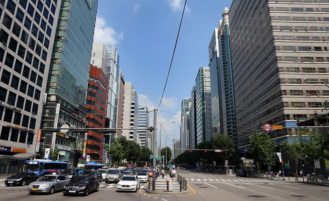 강남구 테헤란로 일대 오피스 전경. 연합뉴스