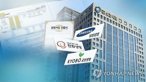 생명보험사 로고 및 금융감독원 외경 [연합뉴스TV 제공]