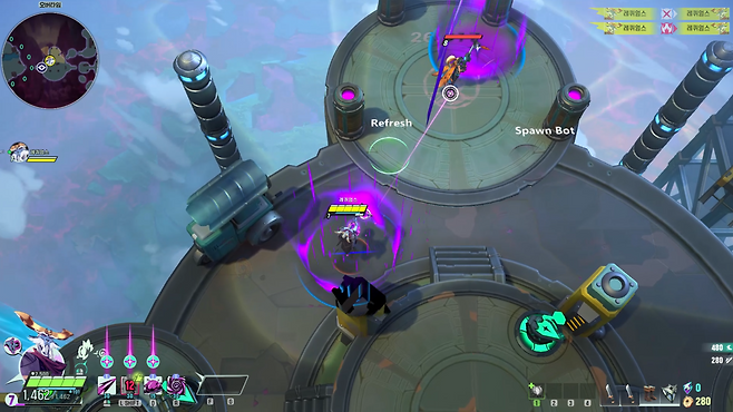 - 보라색 원형 장판이 생긴다면 신속히 그 자리를 벗어나는 편이 좋다