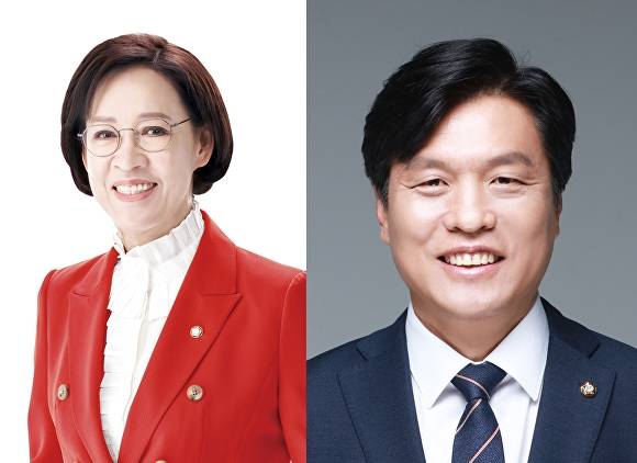 이인선 국민의힘 의원과 조승래 더불어민주당 의원(왼쪽부터) [사진=이인선 의원실]