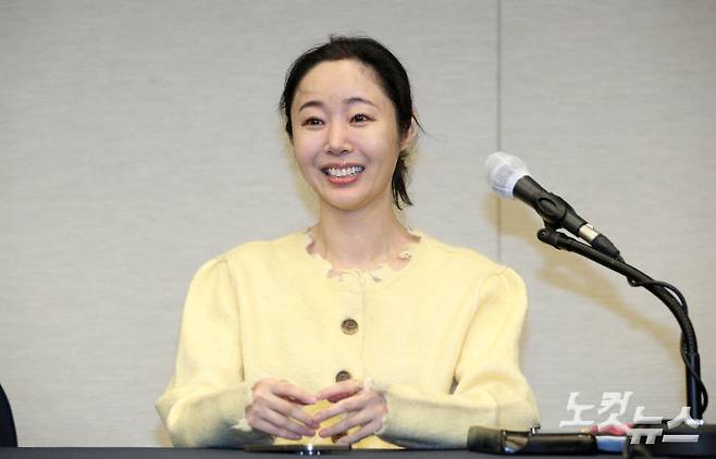 민희진 어도어 대표가 31일 서울 중구 프레스센터에서 어도어 임시주주총회 관련 기자회견을 하고 있다. 박종민 기자