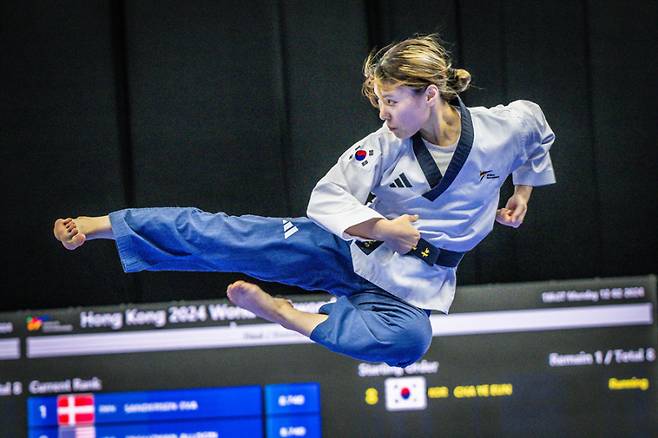 17세 이상 여자부 우승자 차예은. 사진=세계태권도연맹