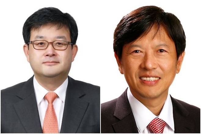 손현호 SK디스커버리 신임 대표와 안현 SK하이닉스 사장. SK수펙스추구협의회&nbsp;