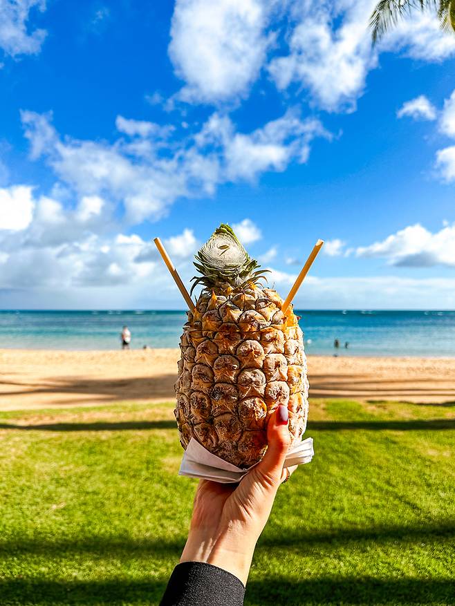 씨사이드 그릴 파인애플 스무디 / 사진=권효정 여행+ 기자