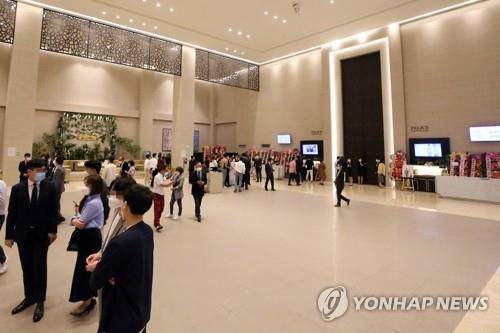 웨딩홀 로비 (광주=연합뉴스)