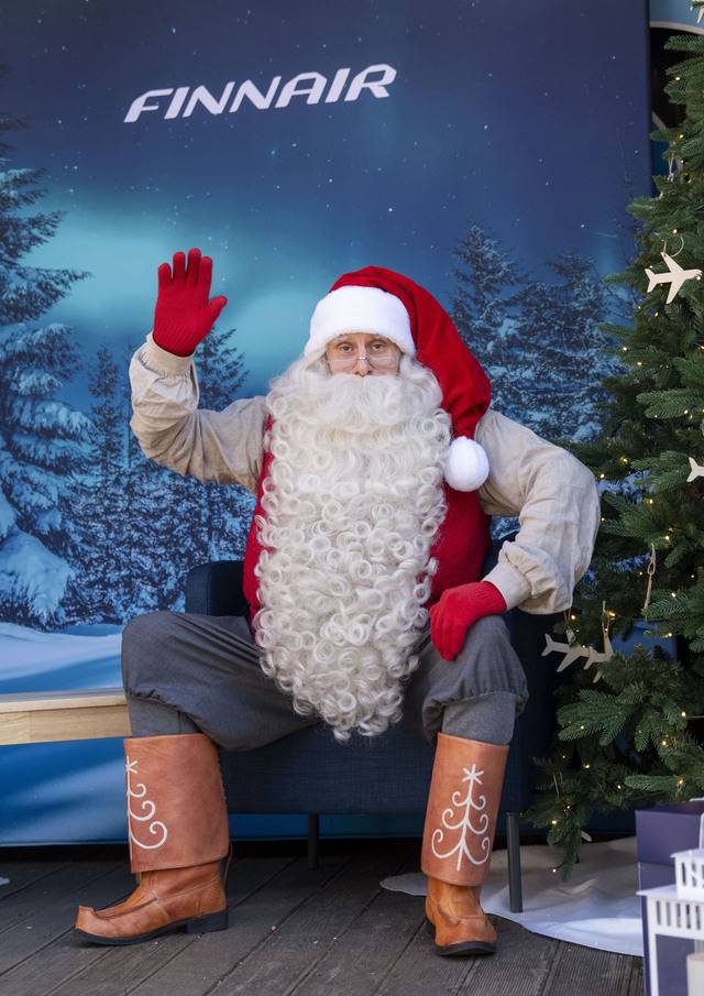 지난 6일 에버랜드를 방문한 핀란드 공인 산타클로스의 모습. 에버랜드 제공