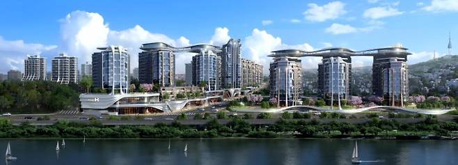 디에이치 한강 조감도