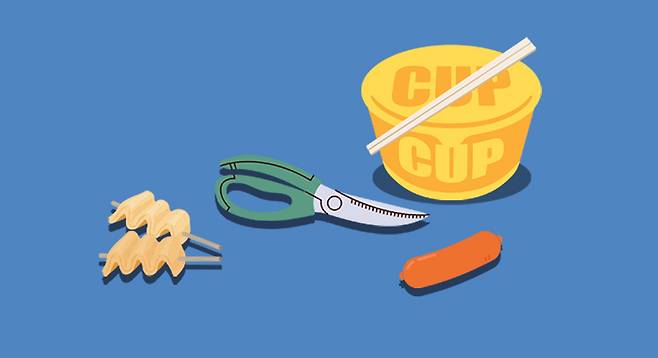 무인 라면가게에 왜 토핑용 가위가 놓여 있을까. 그 이유는 꽤나 석연찮다.[일러스트 | 게티이미지뱅크]