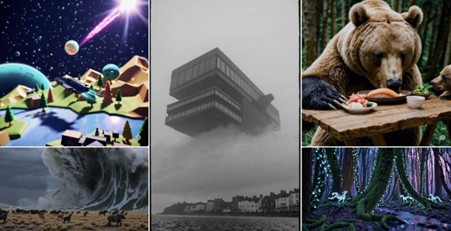 오픈AI의 동영상 생성형 인공지능(AI) 모델 '소라'를 통해 생성된 다양한 영상 속 장면들. 오픈AI 홈페이지