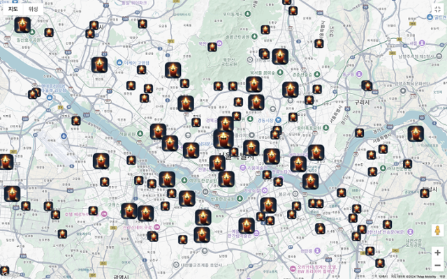 온라인 촛불지도. 홈페이지 캡처