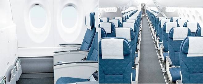 엑스트라 레그룸(왼쪽)과 전방 선호 좌석 (대한항공 홈페이지)