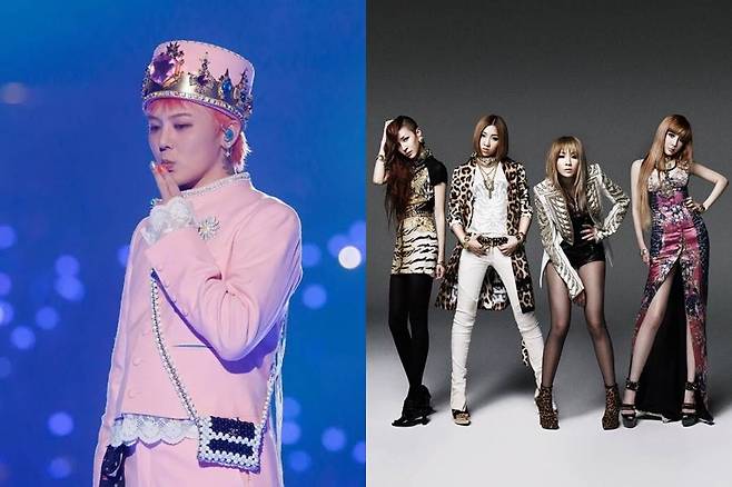 ▲ 지드래곤(왼쪽), 2NE1. 제공| CJ ENM, YG엔터테인먼트