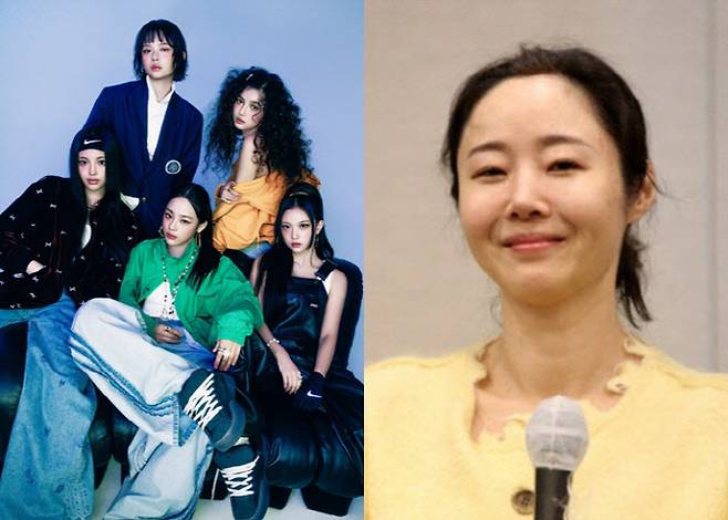 뉴진스(왼쪽)와 민희진 전 대표