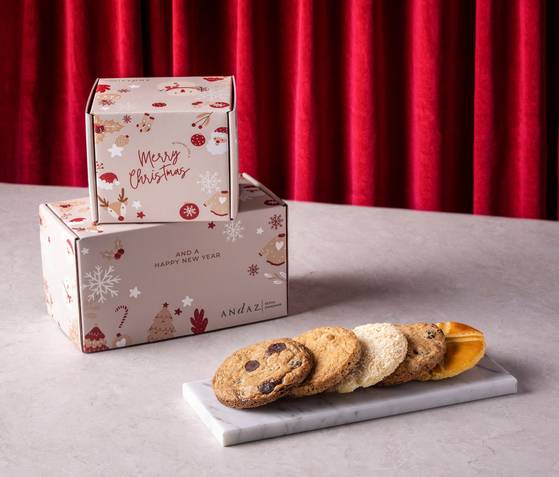 Year-end cookie boxes at Andaz Seoul Gangnam in southern Seoul [ANDAZ SEOUL GANGNAM]