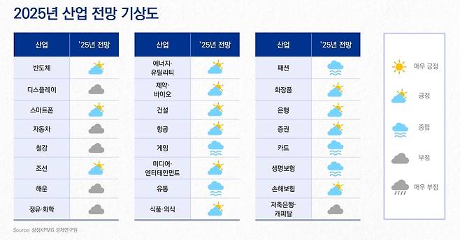 2025 산업 전망 기상도 [삼정KPMG 제공]