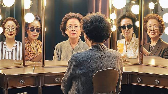 AI영화 '나야, 문희'에서 보여주는 다양한 나문희 배우의 모습./엠씨에이