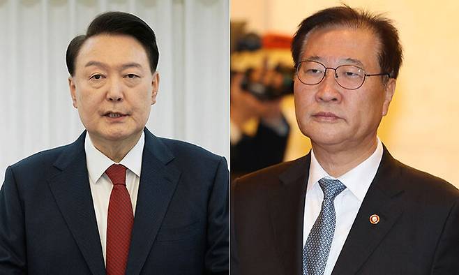 윤석열 대통령과 박성재 법무부 장관. 연합뉴스