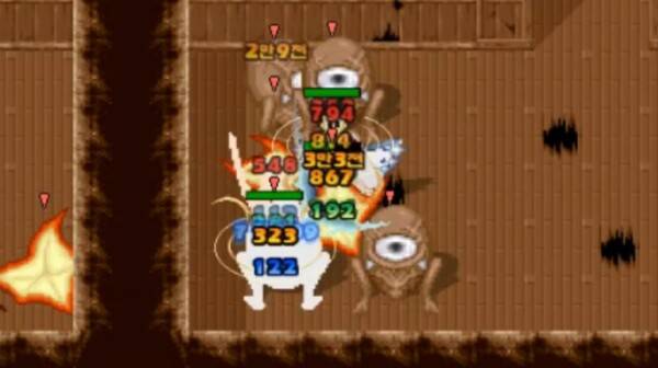 - 월아검 사용 장면 [출처: 유튜브 아웅]