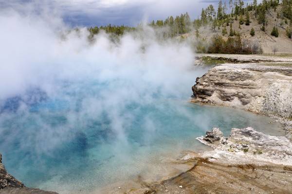 겨울철 온천 전경