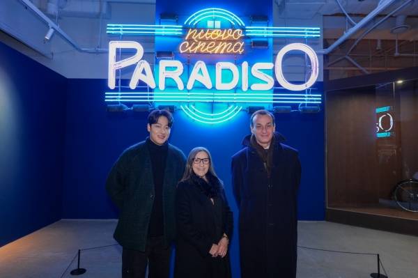 숲인터내셔날 양준보 대표, 미켈라 린다 마그리 주한이탈리아문화원장, 크로스미디어 그룹 페데리코 달가스 판돌피니 대표(왼쪽부터)