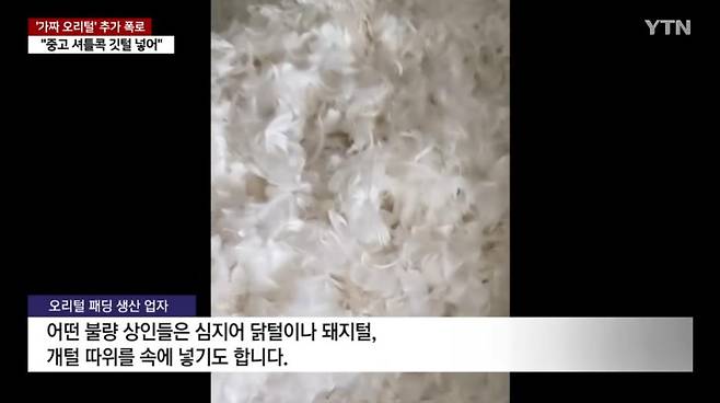 GOMCAM 20241220_0936390404.jpg 값싼 중국산 패딩 정체는 "중고 셔틀콕 갈아 넣어"