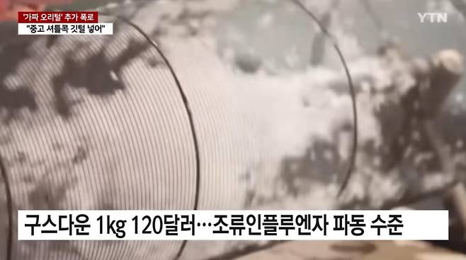 GOMCAM 20241220_0936560411.jpg 값싼 중국산 패딩 정체는 "중고 셔틀콕 갈아 넣어"