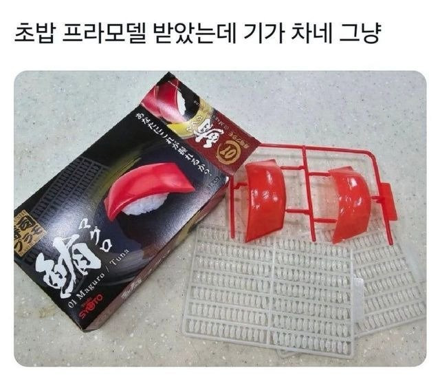 초밥 프라모델 받았는데 기가 차네 그냥