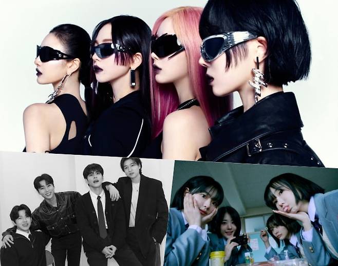 (시계 방향) 그룹 에스파, QWER, 데이식스 /사진=각 소속사 제공