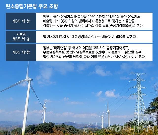 탄소중립기본법 주요 조항/그래픽=이지혜