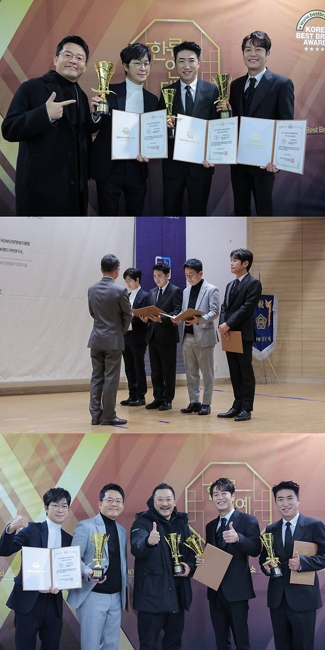 ‘니돈내산 독박투어3’ 의 김대희, 김준호, 장동민, 유세윤, 홍인규가 지난 22일 ‘2024 대한민국 한류연예대상’에서 예능 부문 수상자로 선정되는 쾌거를 거뒀다.