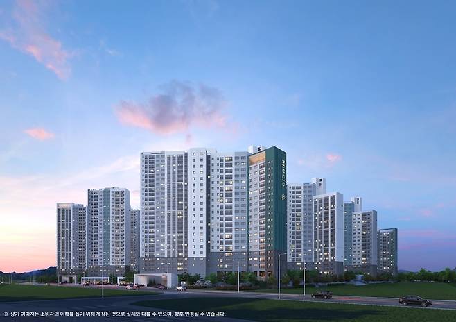 탕정 푸르지오 센터파크 조감도 [제공=포애드원]