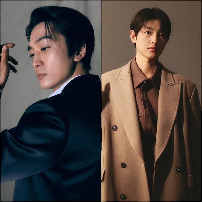 배우 송승헌(왼쪽)과 송중기.