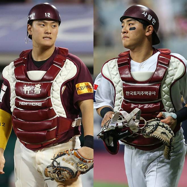 ▲김건희(왼쪽)와 김동헌은 키움의 미래 안방마님이다. ⓒ키움 히어로즈