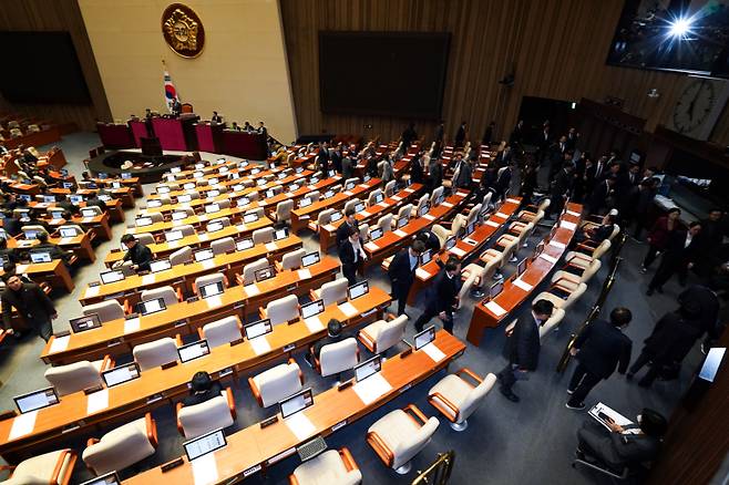 국회 본회의장의 모습. 사진=유희태 기자