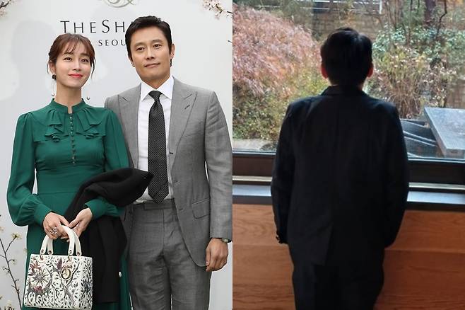 ▲ 이병헌 이민정 부부(왼쪽)와 아들. 출처| 이민정 인스타그램