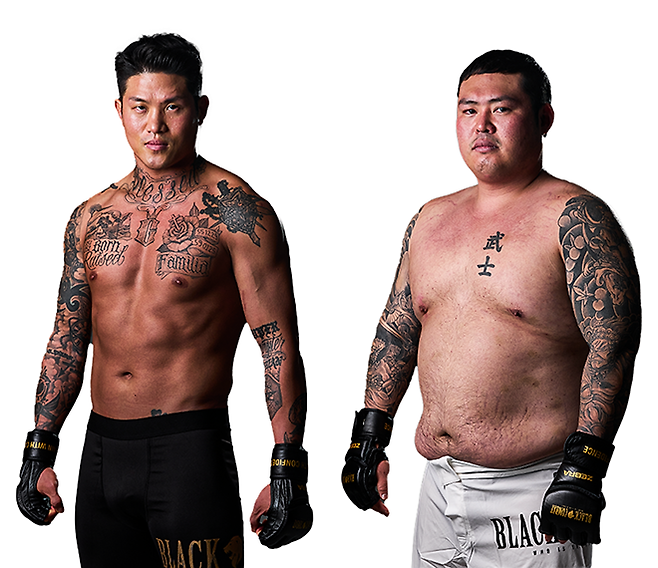 박원식(왼쪽), 김남신 블랙컴뱃 13 프로필. 사진=이데아 파라곤