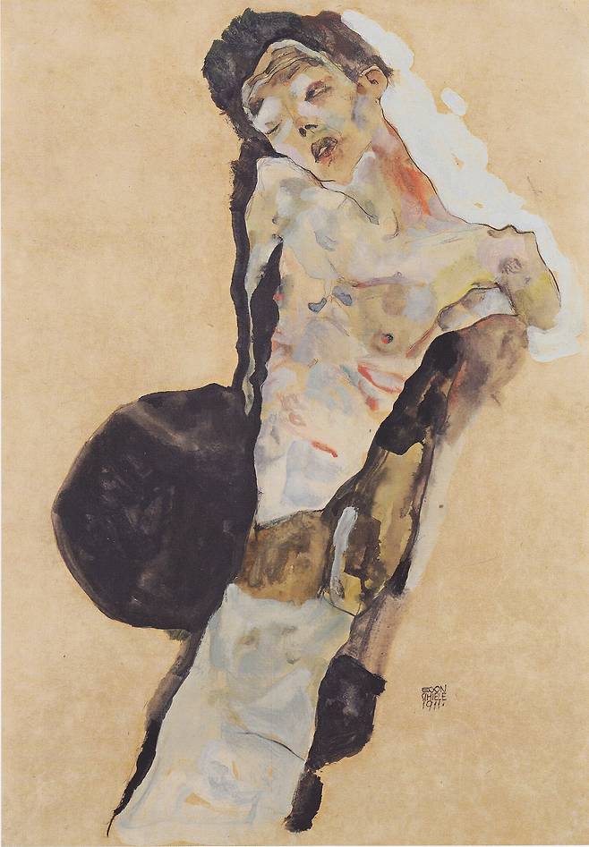 에곤 실레, Halbakt, 1911