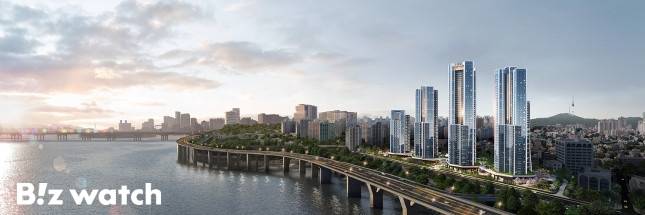 용산 산호아파트 주택재건축정비사업 관련 '르엘 솔루션 48' 조감도/자료=롯데건설 제공